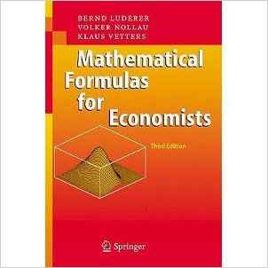 Mathematical Formulas For Economists
