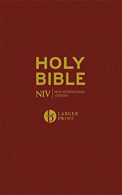 Niv Larger Print Burgundy Hardback Bible