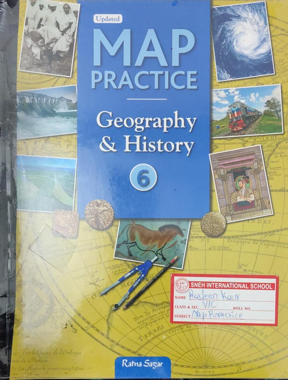 Map Practice Geography & History (Latest NCERT Syllabus) Class - 6