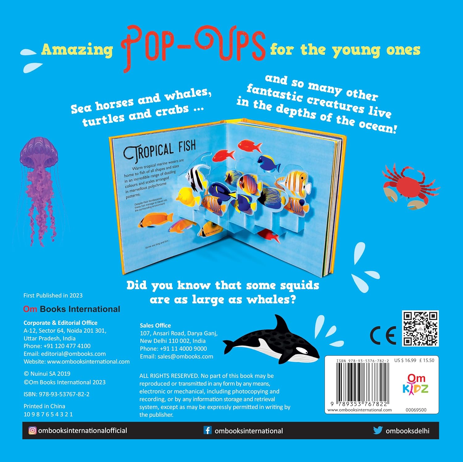 Pop-up Ocean: Amazing 10 Pop-ups For The Young Ones - Pop Up Board Book For Children - Children Age