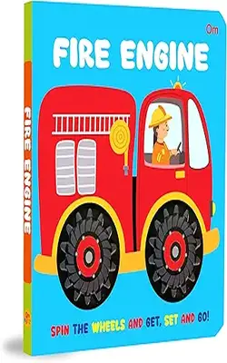 Board Book: Fire Engine Wheel Book - Wheel Books For Kids - Board Book For Children Age 1-3 Years