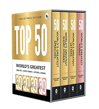Top 50 World Greatest Speeches, Short Stories, Letters And Poems (box Set Of 4 Books)