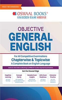 Objective General English For All Competitive Examinations Chapter-wise & Topic-wise A Complete Book on English Language