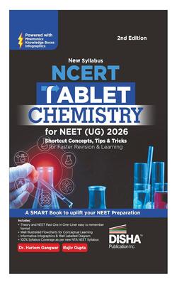 Disha's New Syllabus Ncert Tablet Chemistry For Neet (ug) 2026 - Shortcut Concepts, Tips & Tricks For Revision & Learning 2nd Edition | One Liner Theory With Mnemonics, Pyqs (previous Year Questions) (paperback, Dr. Hariom Gangwar, Rajiv Kumar Gupta)