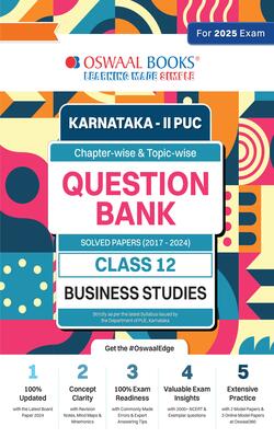 Karnataka 2nd PUC Question Bank Class 12 Business Studies | Chapterwise & Topicwise Previous Solved Papers (2017-2024) | For Board Exams 2025