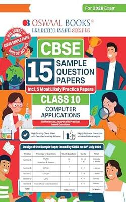 Oswaal CBSE 15 Sample Question Papers Class 10 Sanskrit Communicative for 2026 Board Exam (As per CBSE Sample Question Paper issued on 30 July 2025), recommended by 2025 CBSE Toppers with Chapter wise Highly Probable Questions, includes 5 Most Likely SQPs & all types of CBQs