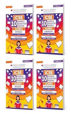 Oswaal ICSE 10 Sample Question Papers Class 9 Physics, Chemistry, Biology & Maths (Set of 4 Books) For 2026 Exam (Based On The Latest CISCE/ICSE Specimen Paper), With Competency-Based Questions, Mind Maps, On-Tips Notes, Solved MCQs, Revision with Explanations