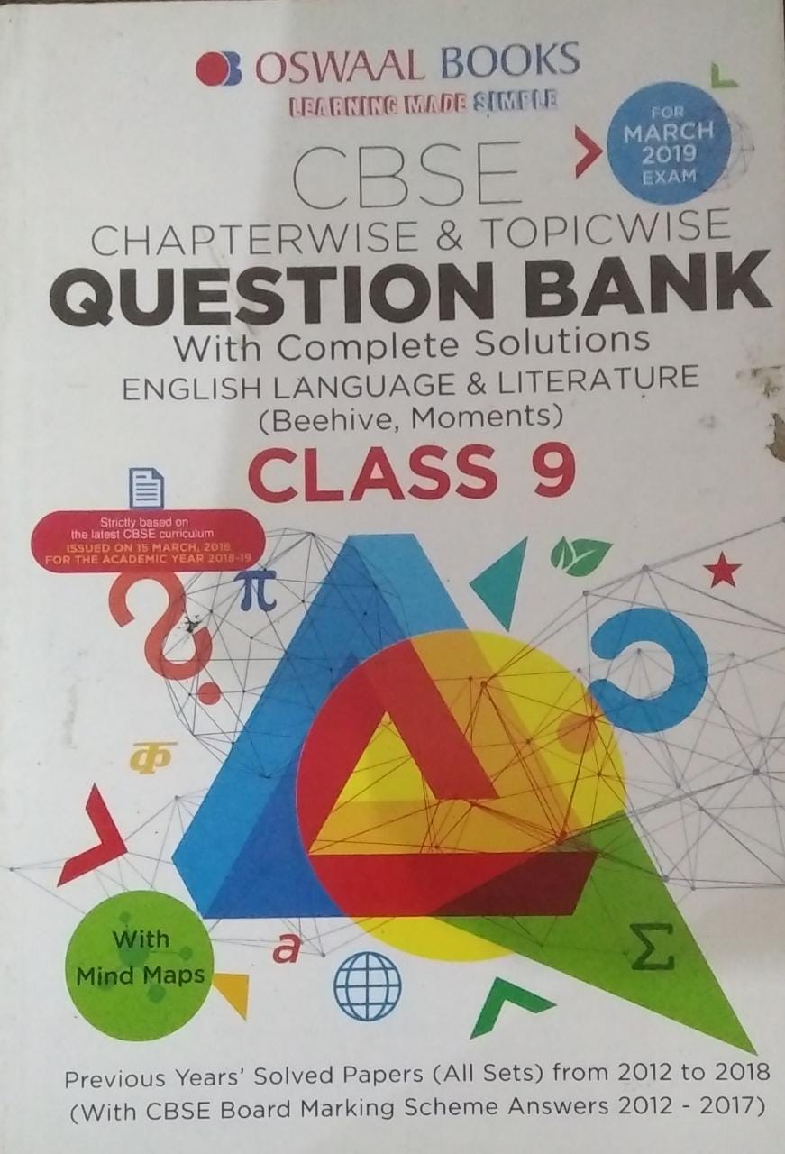 Cbse Chapterwise & Topicwise Question Bank English Language & Literature Class 9