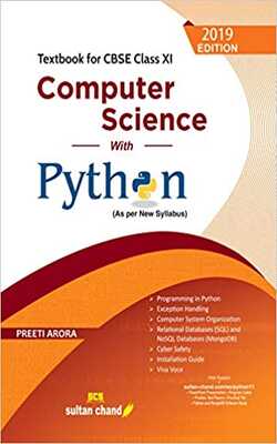 Buy Computer Science With Python TEXTBOOK FOR CLASS XI By Preeti Arora ...