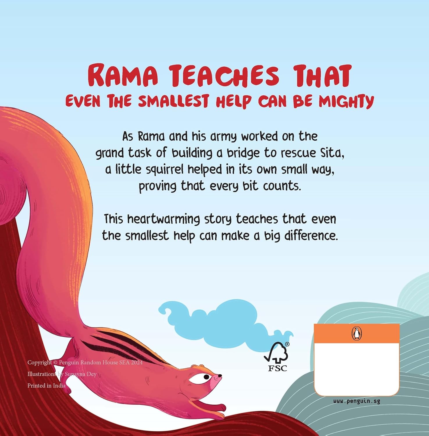 Rama And The Squirrel: Tales Of Hindu Gods And Goddesses : An Illustrated Board Book For Kids | Story Book On Rama | Ages 5+ Penguin Early Learning Series