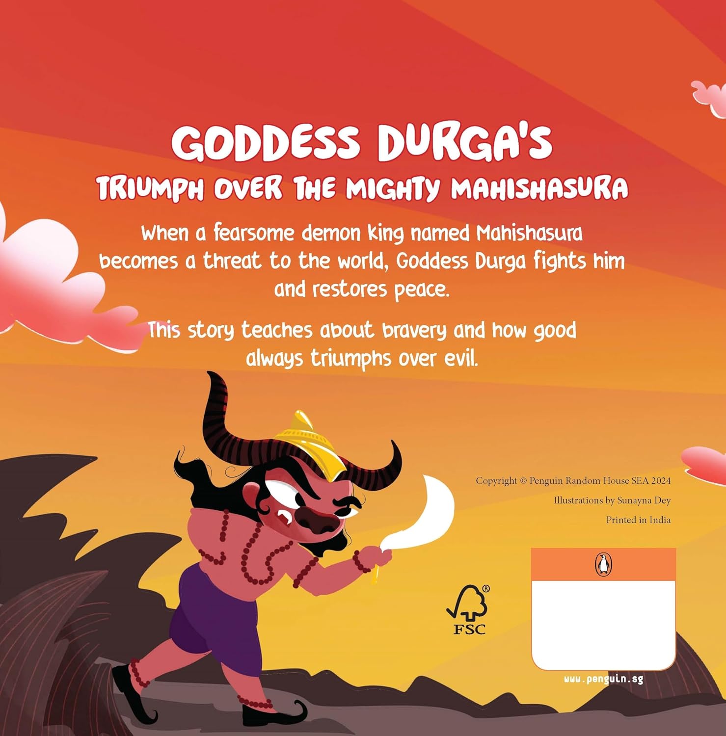 Goddess Durga And Mahishasura: Tales Of Hindu Gods And Goddesses : An Illustrated Board Book For Kids | Story Book On Durga | Ages 5+ Penguin Early Learning Series
