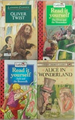 Alice In Wonderland, Level 1 Elves And The Shoemaker, Level 3 Jack And The Beanstalk, Oliver Twist - Pack Of 4 Books