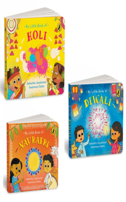 My Little Book Of Diwali, My Little Book Of Navratri: Illustrated Board Books On The Indian Festival Of Navratri | Hindu Mythology For Kids Age 3+, My Little Book Of Holi