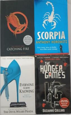 Scorpia, Everyone Worth Knowing, The Hunger Games, Catching Fire  :- Pack Of 4 Books