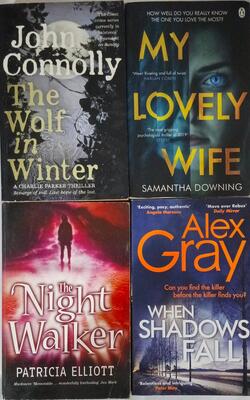 WHEN SHADOWS FALL, Wolf In Winter, My Lovely Wife, The Night Walker :- Pack Of 4 Books