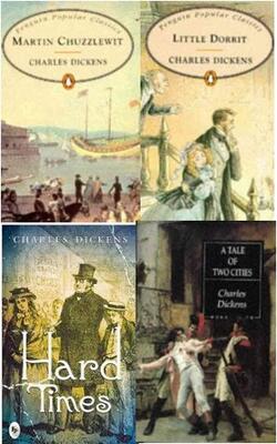 A Tale Of Two Cities, Little Dorrit, Martin Chuzzlewit, Hard Times :- Pack Of 4 Books