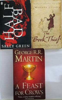 The Book Thief, Feast For Crows, Half Bad :- Ack Of 3 Books