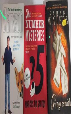 Fingersmith, The World According To Clarkson, Number Mysteries :-  Pack Of 3 Books