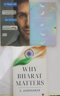 Mindfulness Plain & Simple, Why Bharat Matters, In Real Life: Love, Lies & Identity In The Digital Age :- Pack Of 3 Books