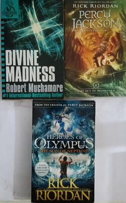 Divine Madness, The Son Of Neptune By Rick Riordan, The Sea Of Monsters:- Pack Of 3 Book