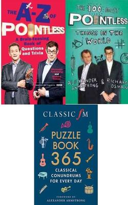 The A-Z Of Pointless , THE 100 MOST POINTLESS THINGS , Classic FM Puzzle Book 365 :-  Pack Of 3 Books