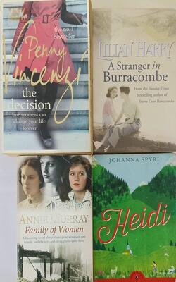 Heidi, A Stranger In Burracombe, Family Of Women, Decision :- Pack Of 4 Books