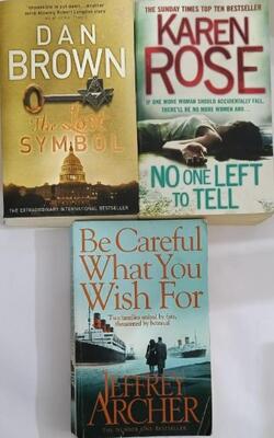 No One Left To Tell, Be Careful What You Wish For, The Lost Symbol :- Pack Of 3 Books