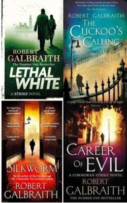 The Cuckoo's Calling, Silkworm, Career Of Evil, Lethal White :- Pack Of 4 Books