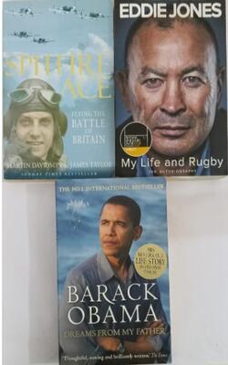 My Life And Rugby, Dreams From My Father, Spitfire Ace :- Pack Of 3 Books