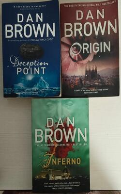 Inferno, Deception Point, Origin Pack Of 3 Dan Brown Books