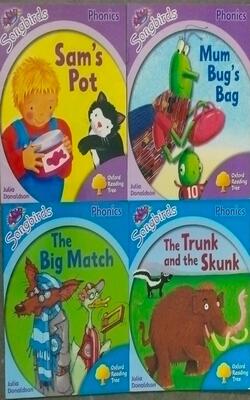 Oxford Reading Tree: Stage 1: Songbirds(Phonics): Sam's Pot, Oxford Reading Tree: Stage 1+: Songbirds: Mum Bugs Bag, The Big Match, Oxford Reading Tree: Stage 3: Songbirds:- Pack Of 4 Books