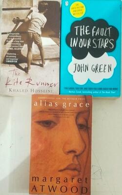 Alias Grace, The Kite Runner, The Fault In Our Stars :- Pack Of 3 Books