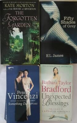 Fifty Shades Of Grey, Unexpected Blessings, Something Dangerous, Forgotten Garden :- Pack Of 4 Books