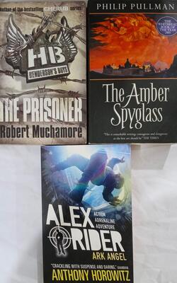 Amber Spyglass, Alex Rider 06 Ark Angel, The Prisoner :- Pack Of 3 Books