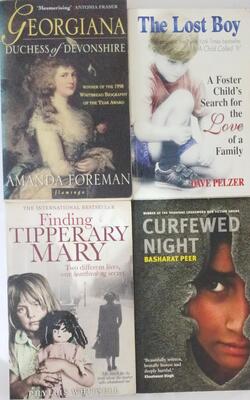 The Lost Boy , Finding Tipperary Mary, Curfewed Night, Georgiana, Duchess Of Devonshire :- Pack Of 4 Books