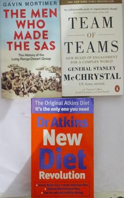 Dr. Atkins New Diet Revolution, The Men Who Made The SAS, Team Of Teams :- Pack Of 3 Books