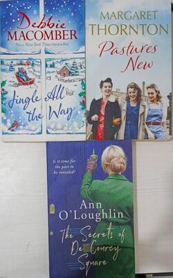 JINGLE ALL THE WAY, The Secrets Of De Courcy Square, Pastures New :- Pack Of 3 Books