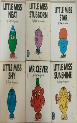Little Miss Stubborn, Little Miss Neat-Story Book, Mister Clever, Little Miss Shy: No. 10 (Little Miss Library), Little Miss Star, Little Miss Sunshine Pack Of 6