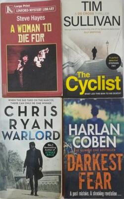 The Cyclist, Warlord: Danny Black Thriller 5, Darkest Fear , A Woman To Die For :- Pack Of 4 Books