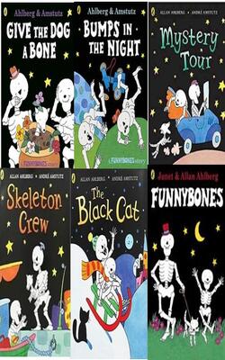 Allan Ahlberg Funnybones, Allan Ahlberg The Black Cat, Allan Ahlberg Skeleton Crew, Funnybones Mystery Tour, Funnybones : Bumps In The Night, Give The Dog A Bone :- Pack Of 6 Books