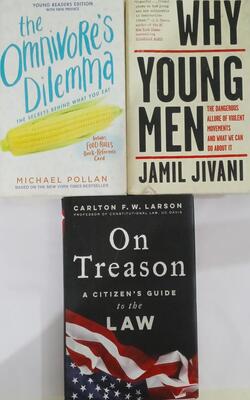 A CITIZEN'S GUIDE TO THE LAW, The Omnivore's Dilemma, Why Young Men :- Pack Of 3 Books