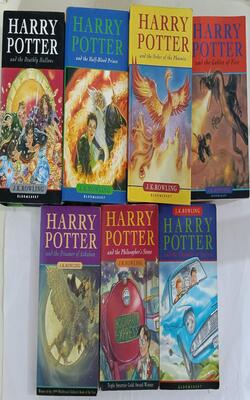 Harry Potter And The Goblet Of Fire, Harry Potter And The Half Blood Prince, Harry Potter And The Order Of The Phoenix, Harry Potter And The Chamber Of Secrets, Harry Potter And The Prisoner Of Azkaban, Harry Potter And The Philosophers Stone, Harry Potter And The Deathly Hallows :- Pack Of 7 Books