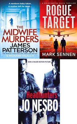 Rogue Target, The Midwife Murders, Headhunters :- Pack Of 3 Books