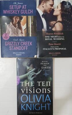 One Night Before The Royal Wedding / Pride And The Italians Proposal , Setup At Whiskey Gulch / Grizzly Creek Standoff, The Ten Visions :- Pack Of 3 Books