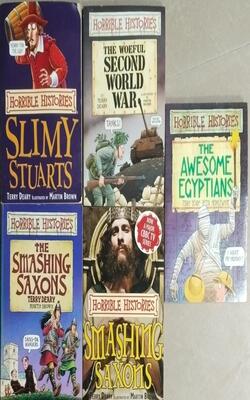 Awesome Egyptians, Smashing Saxons, The Smashing Saxons, Slimy Stuarts, The Woeful Second World War - Pack Of 5 Books