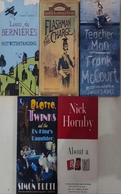 Blotto, Twinks And The Ex-King's Daughter, About A Boy Uk, Notwithstanding, Teacher Man, Flashman At The Charge :- Pack Of 5 Books