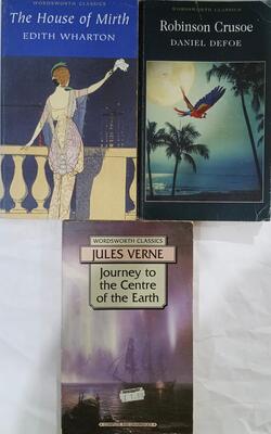 Robinson Crusoe, Journey To The Centre Of The Earth, The House Of Mirth :- Pack Of 3 Books