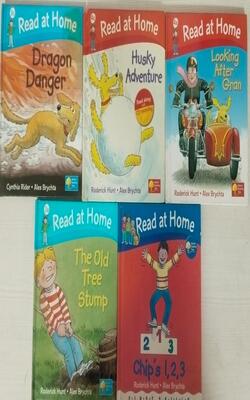 Read At Home: First Skills: Chips 1,2,3, Read At Home: Level : The Old Tree Stump, Read At Home: : Husky Adventure Book , Looking After Gran, Dragon Danger :- Pack Of 5 Books