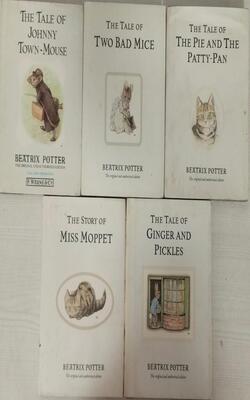 The Story Of Miss Moppet, The Tale Of Johnny Town-mouse , The Tale Of The Pie And The Patty-Pan By  Beatrix Potter-Hardcover, The Tale Of Ginger And Pickles:- Pack Of 5 Books