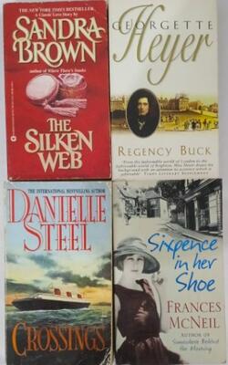 The Silken Web, Regency Buck, Crossings, Sixpence In Her Shoe :- Pack Of 4 Books